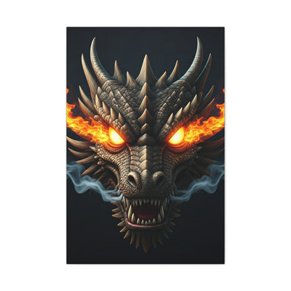 Flamebound Dragon Fury Wall Art & Canvas Print