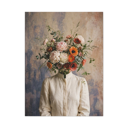 Surreal Botanical Head Portrait Wall Art & Canvas Print