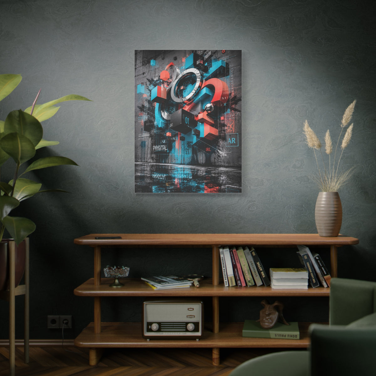 Phygital Abstract Graffiti Composition Street Wall Art & Canvas Print