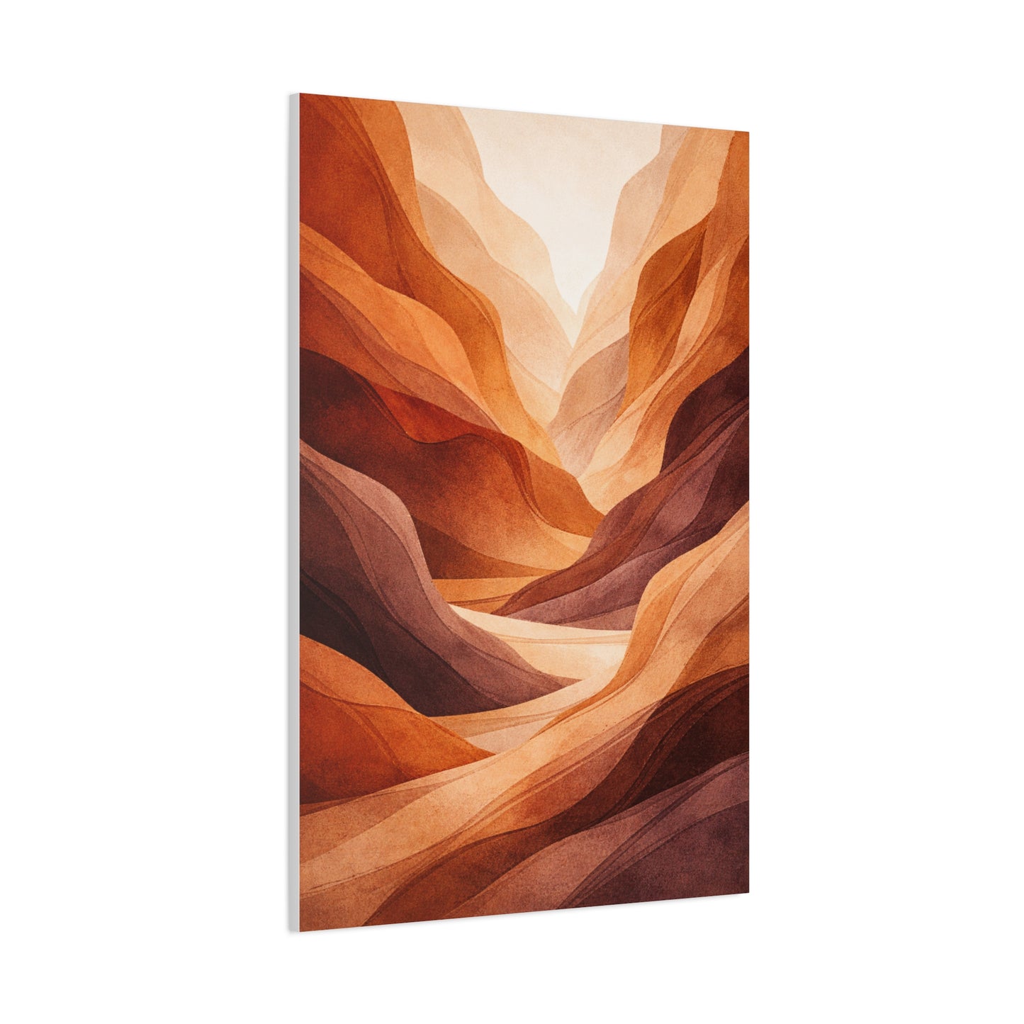 Terracotta Canyon Abstract Landscape Wall Art & Canvas Print