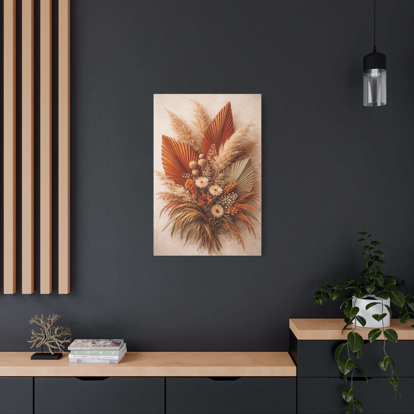 Boho Dried Botanical Arrangement Wall Art & Canvas Print
