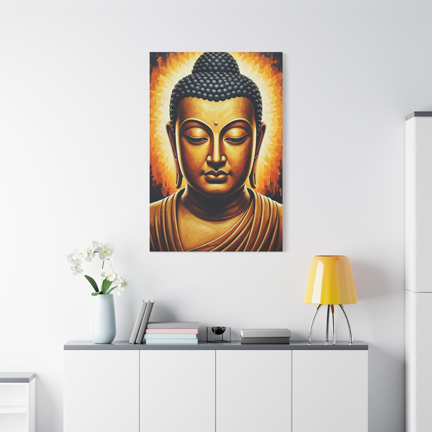 Golden Serenity Buddha Portrait