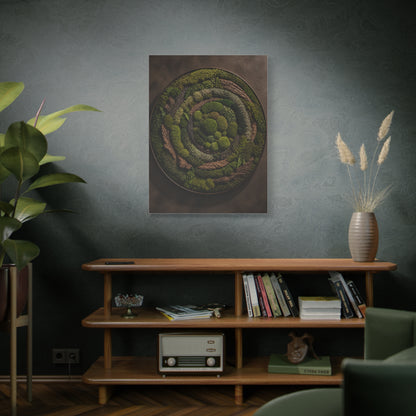 Circular Preserved Moss Relief Wall Art & Canvas Print