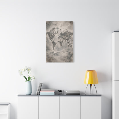 Vintage World Map Wash Wall Art & Canvas Print