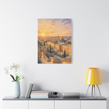 Jerusalem Golden Sunset Wall Art & Canvas Print