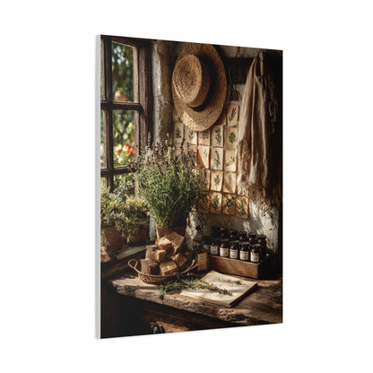 Farmhouse Herb Kitchen Still Life Wall Art & Canvas Print
