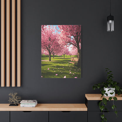 Sakura Blossom Garden Park Scene Wall Art & Canvas Prints