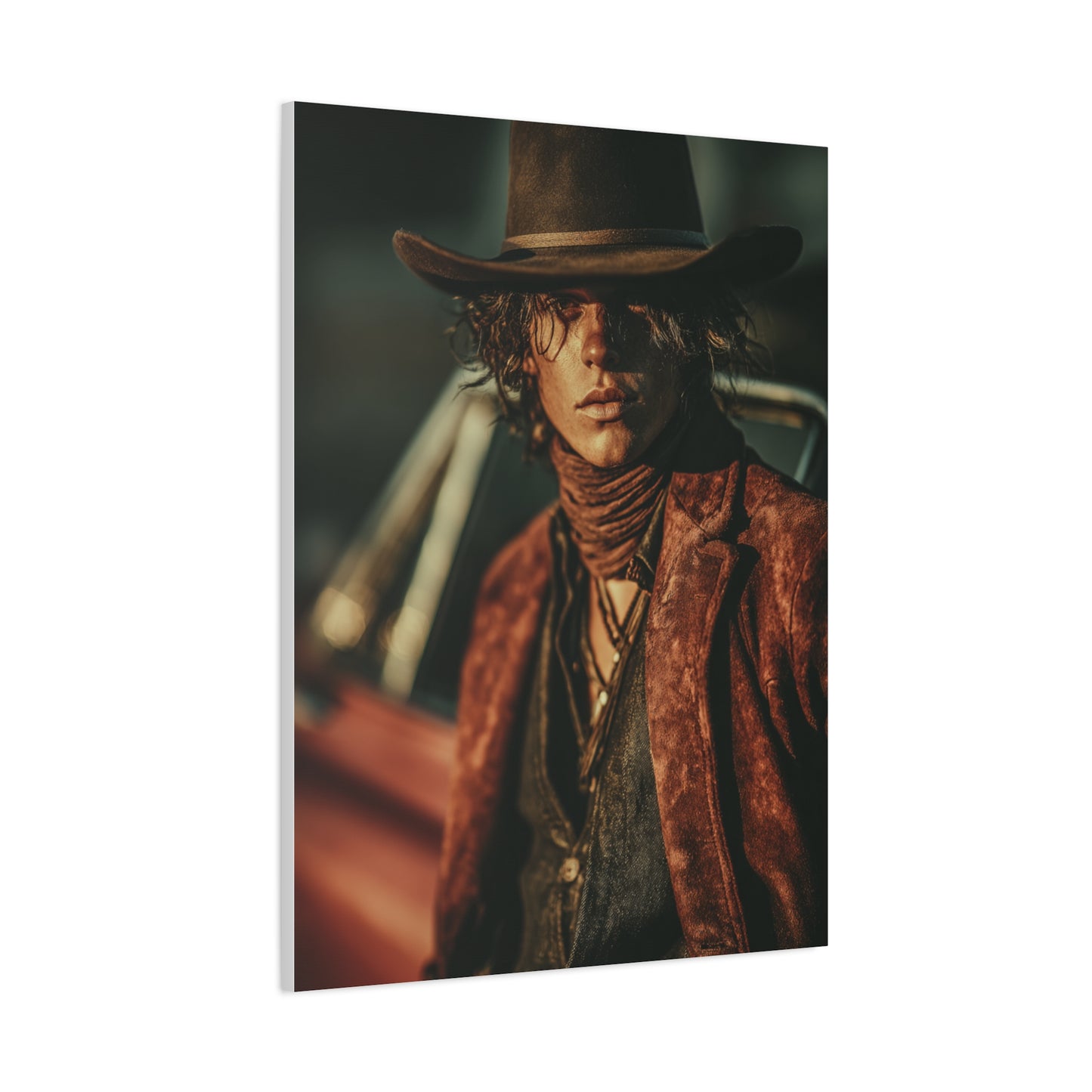 Western Editorial Cowboy Portrait Wall Art & Canvas Print