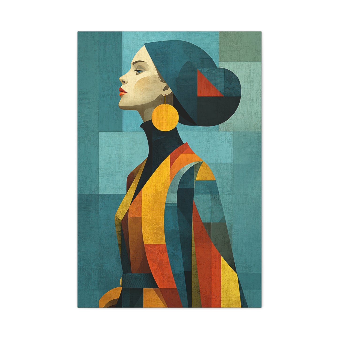 Geometric Fashion Portrait Elegance Wall Art & Canvas Print