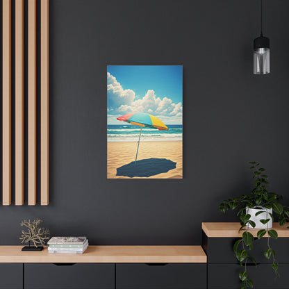 Summer Umbrella by the Shore Wall Art & Canvas Prints