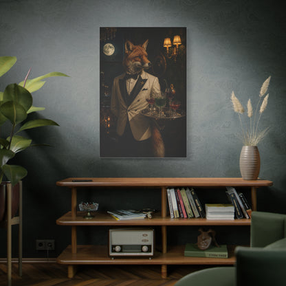 Fox Cocktail Waiter Speakeasy Wall Art & Canvas Print