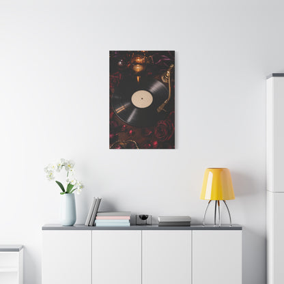 Vinyl Record Candlelit Romance Still Life Wall Art & Canvas Print