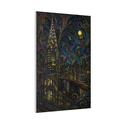 Art Nouveau Manhattan Fantasy Wall Art & Canvas Print