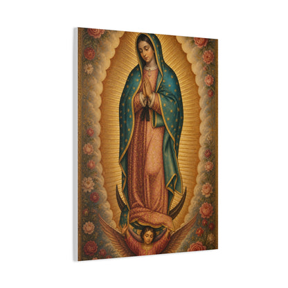 Our Lady of Guadalupe Floral Sacred Icon Wall Art & Canvas Print