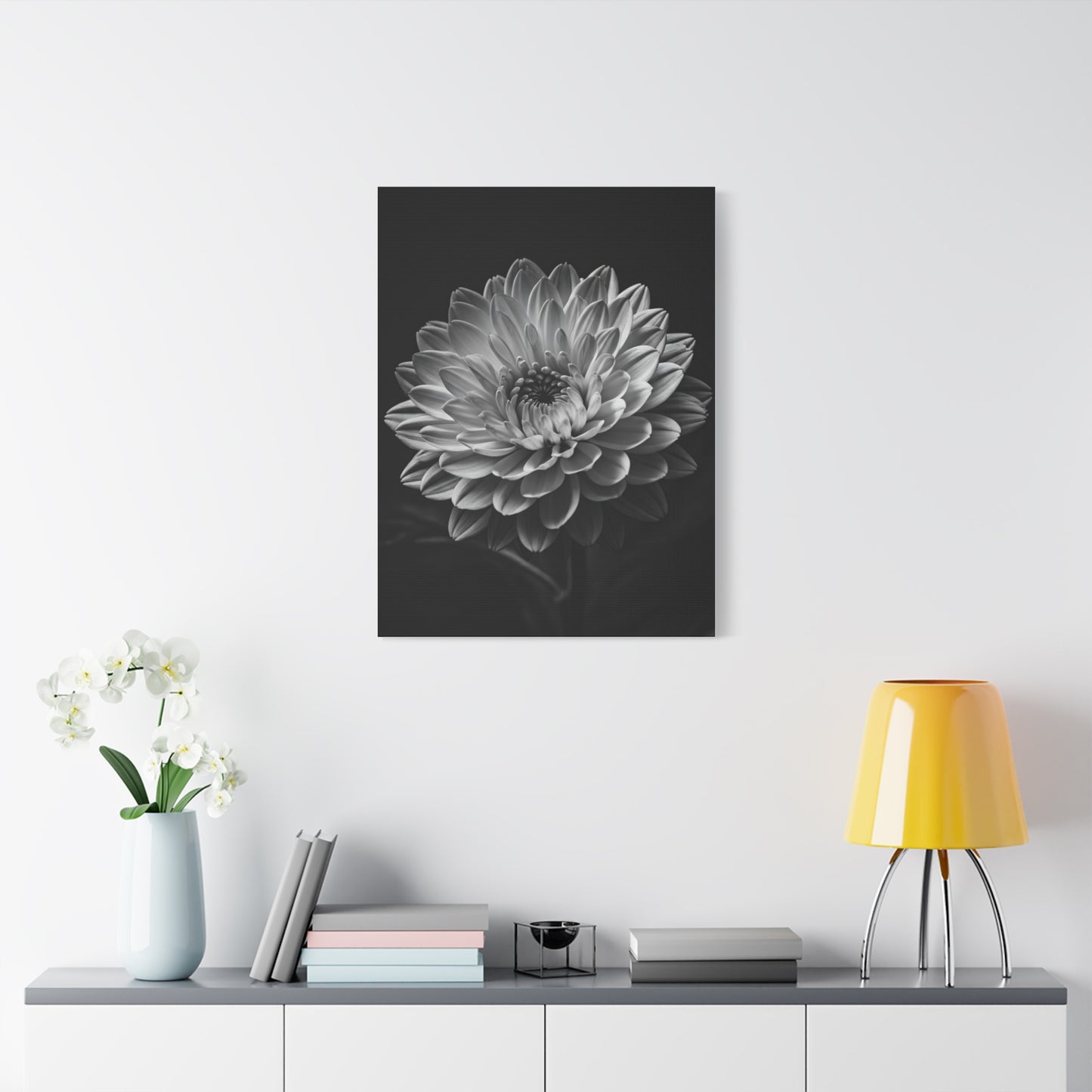 Full Bloom Dahlia Portrait Wall Art & Canvas Prints
