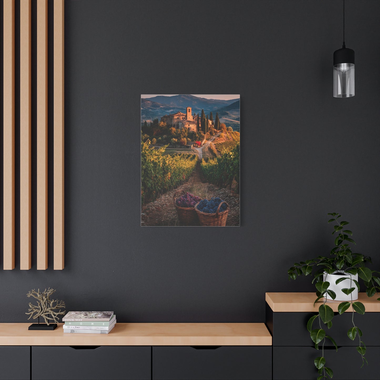 Tuscan Estate Vineyard View Wall Art & Canvas Print