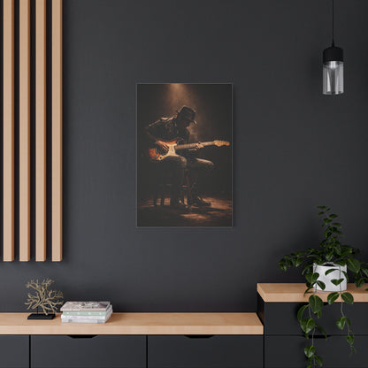 Vintage Electric Guitar Performance Wall Art & Canvas Print