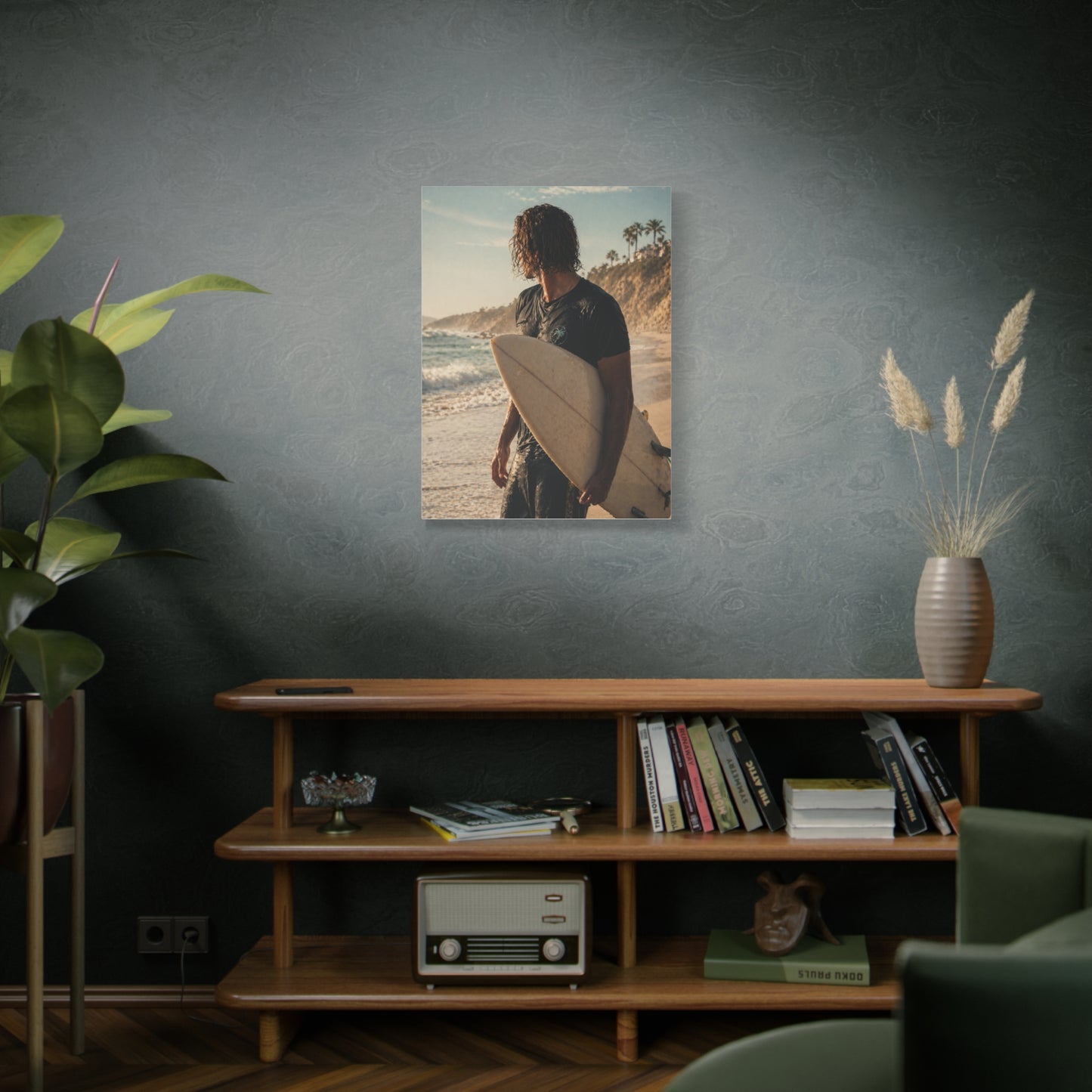 Coastal Surf Reflection Portrait Wall Art & Canvas Print