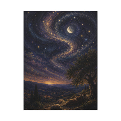 Psalm 8 Celestial Wonder Scripture Wall Art & Canvas Print
