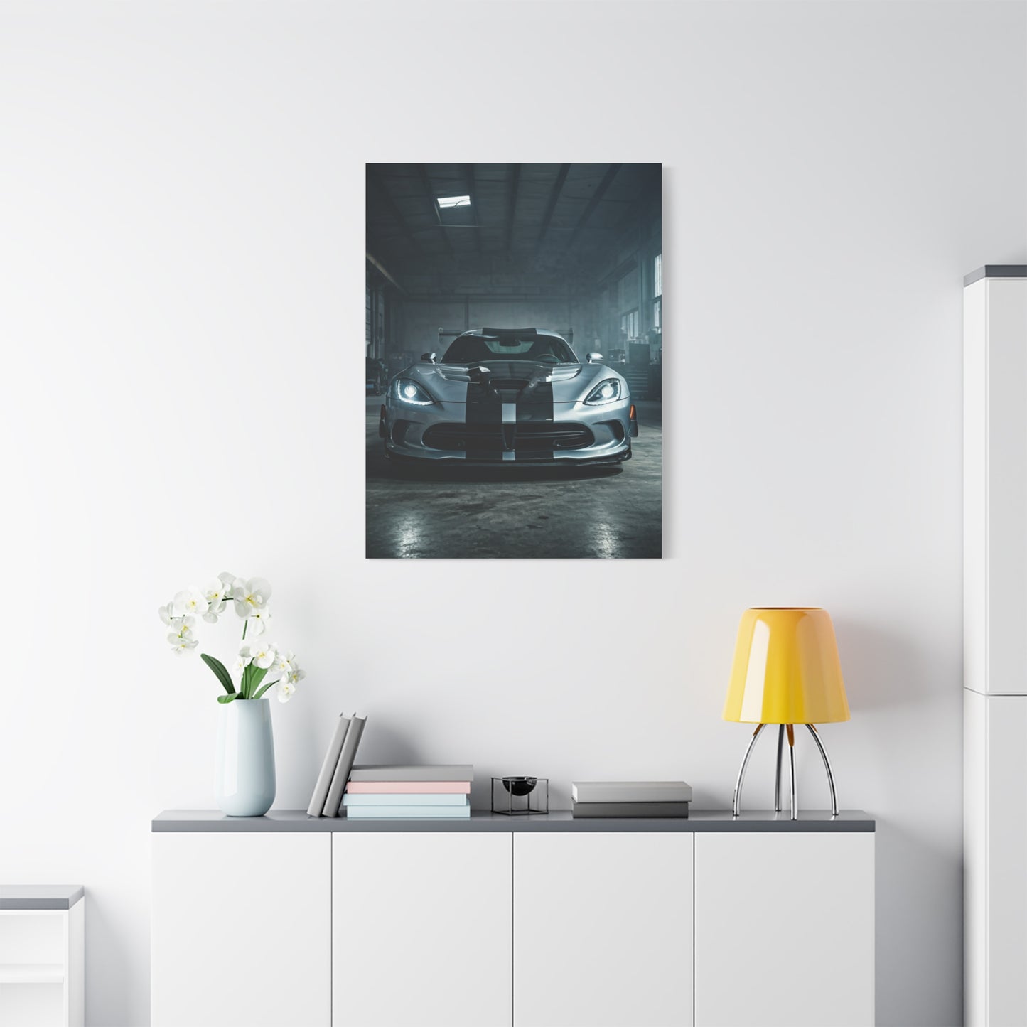 Dodge Viper Performance Build Garage Scene Wall Art & Canvas Prints
