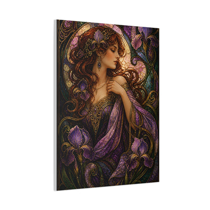 Art Nouveau Iris Muse Portrait Wall Art & Canvas Print