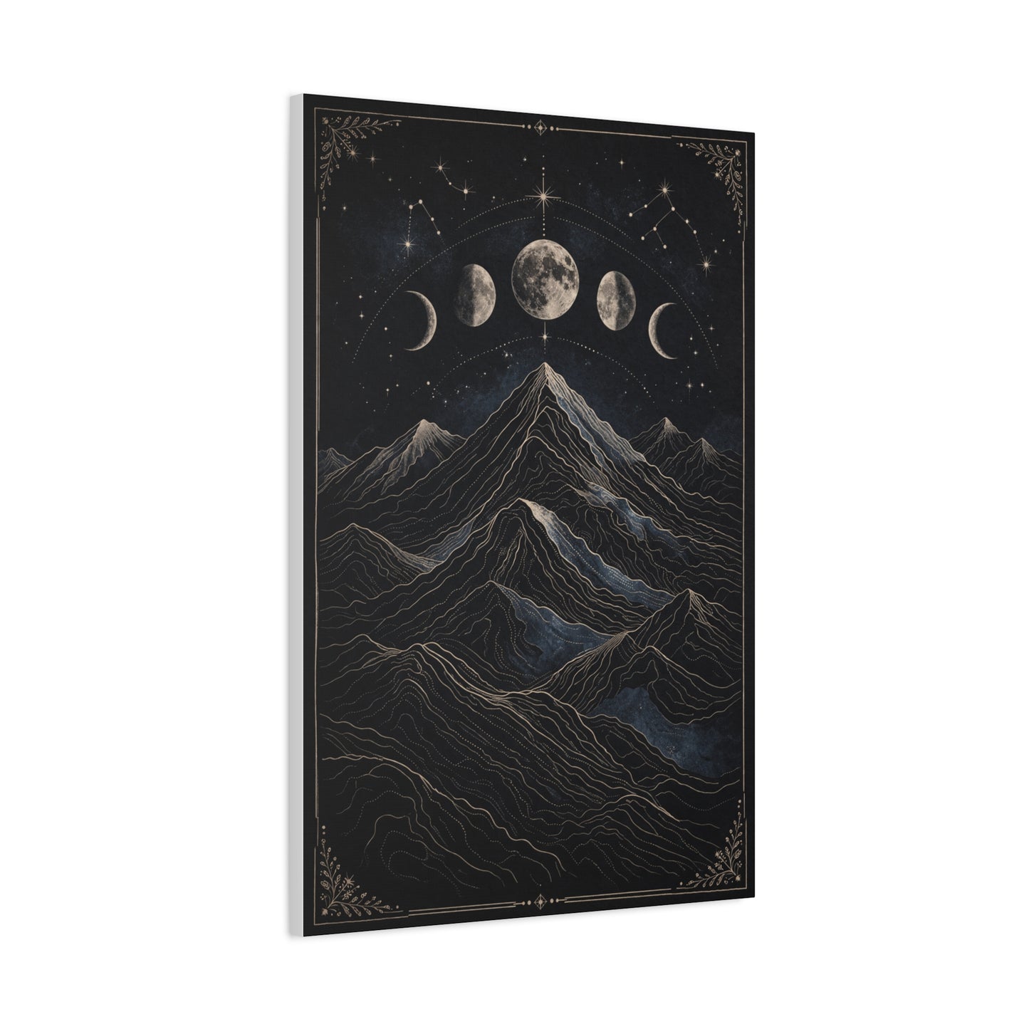 Mystical Moonlit Mountain Contours Wall Art & Canvas Print