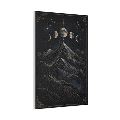 Mystical Moonlit Mountain Contours Wall Art & Canvas Print