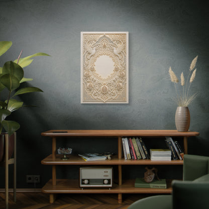 Ketubah-Inspired Papercut Relief Wall Art & Canvas Print