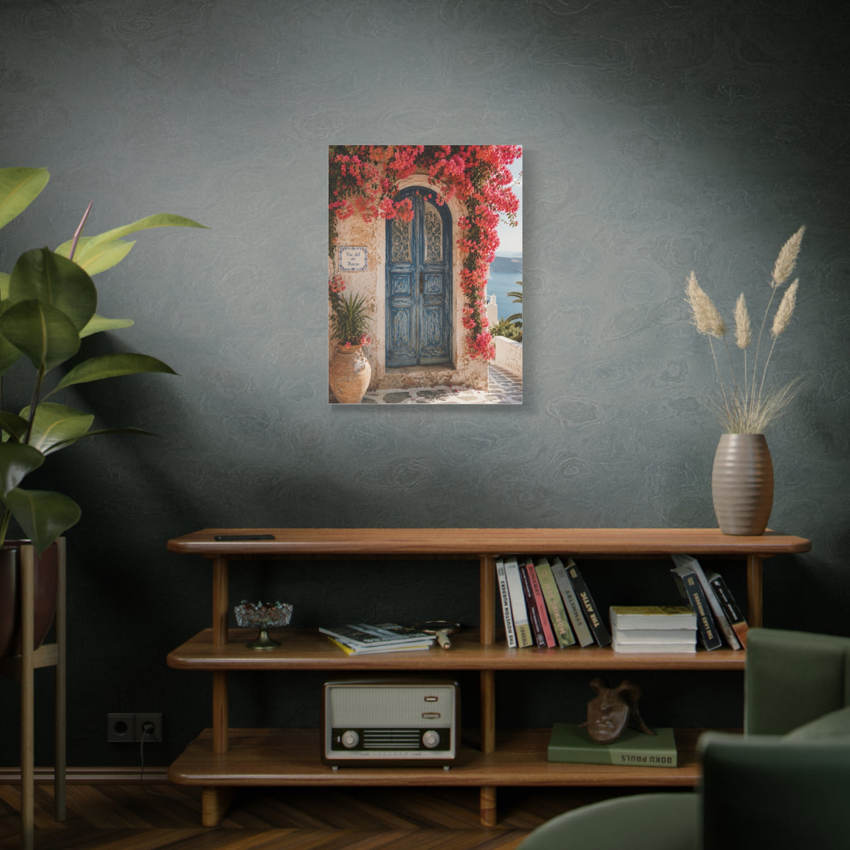 Bougainvillea Arch Mediterranean Door Tropical Wall Art & Canvas Print