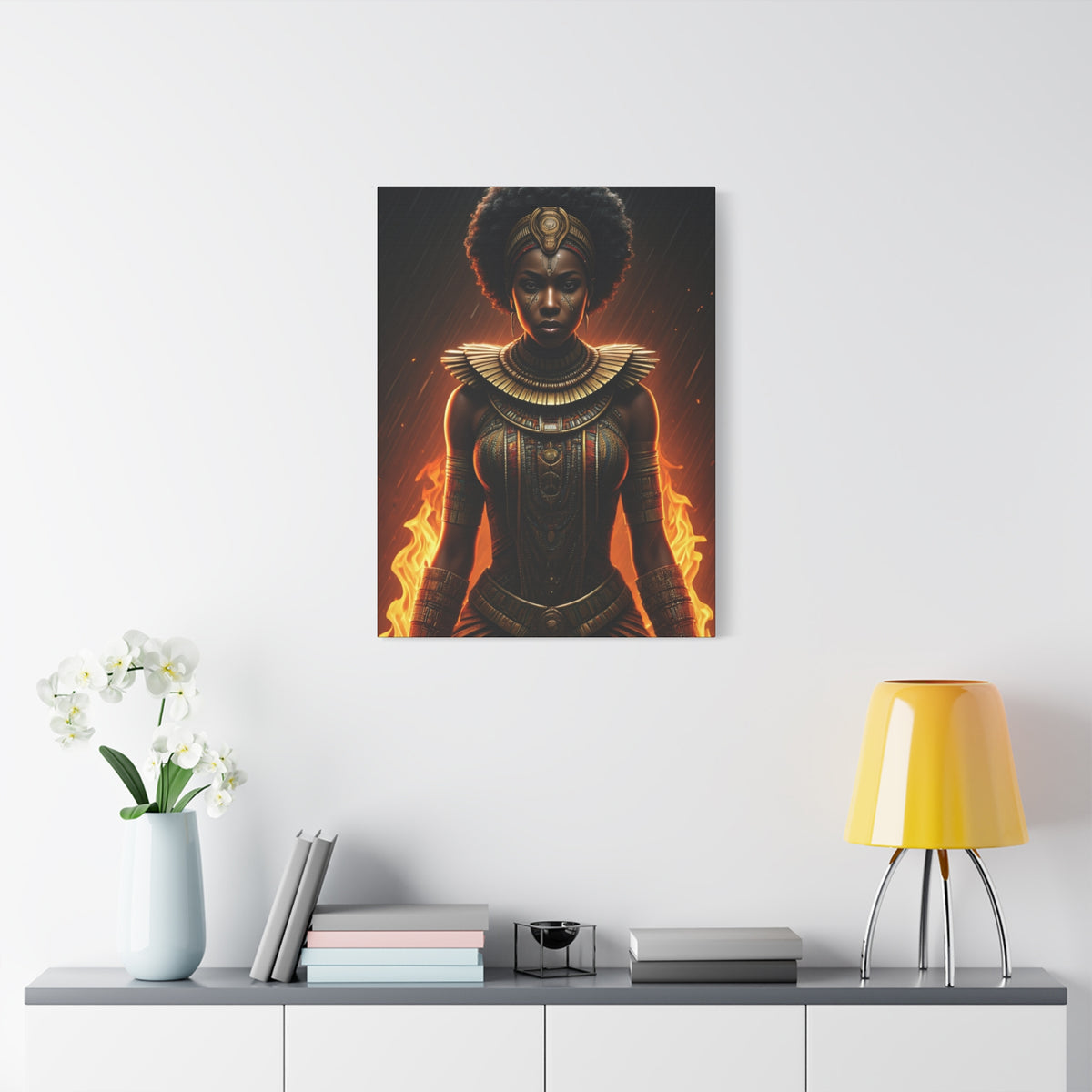 Flame Crown Warrior Queen Wall Art & Canvas Prints