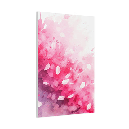 Abstract Sakura Watercolor Petals Wall Art & Canvas Prints