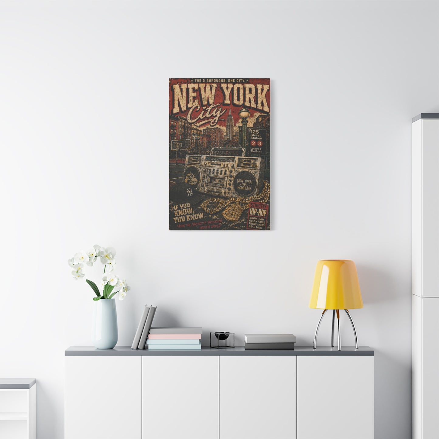 Vintage Hip Hop NYC Poster Scene Wall Art & Canvas Print