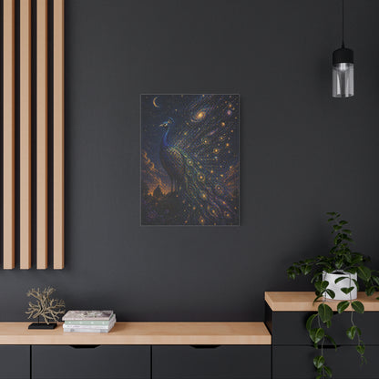 Celestial Peacock Constellation Wall Art & Canvas Print