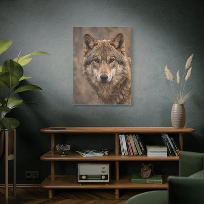 Natural Gray Wolf Close Portrait Wall Art & Canvas Print