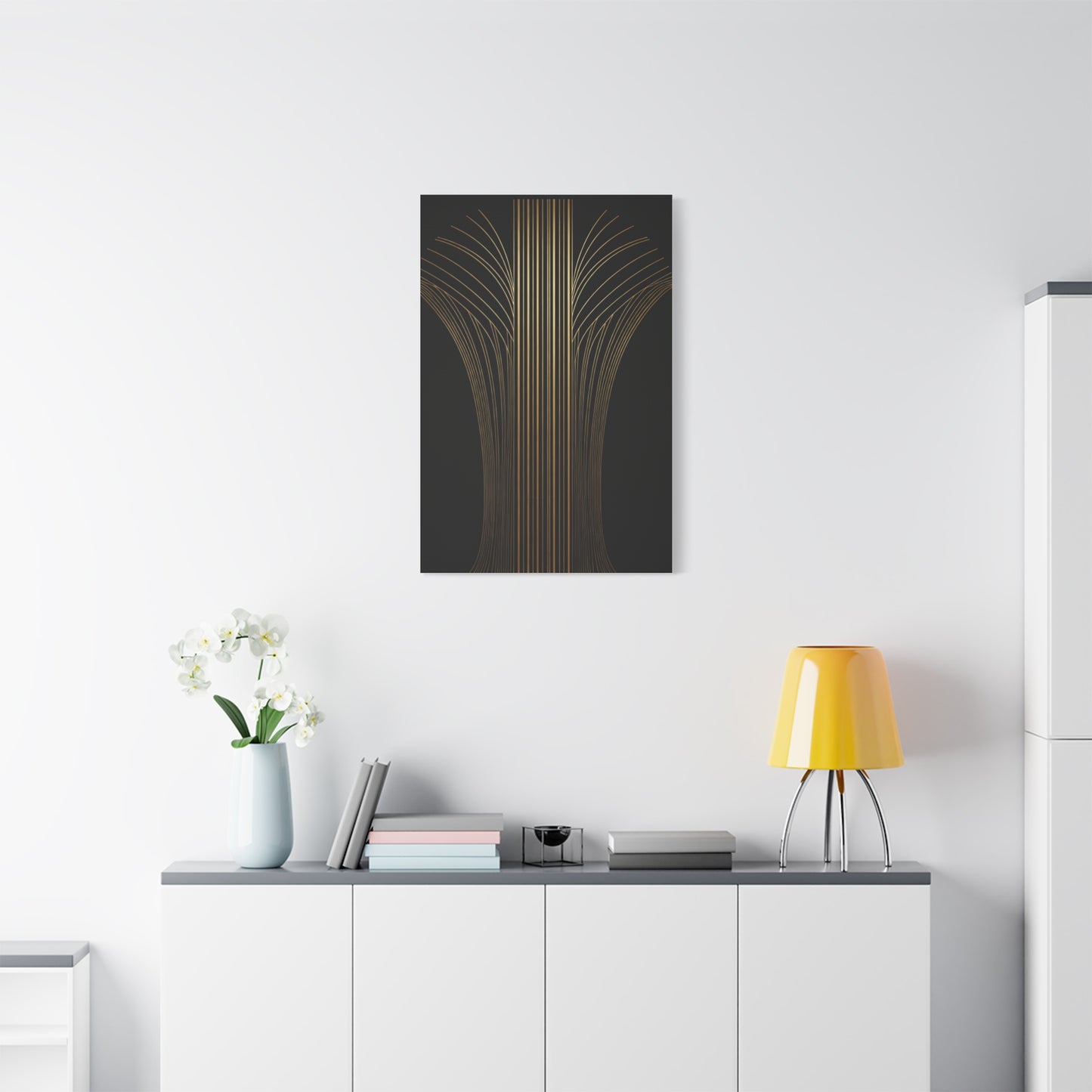 Golden Palm Rise Art Deco Wall Art & Canvas Prints
