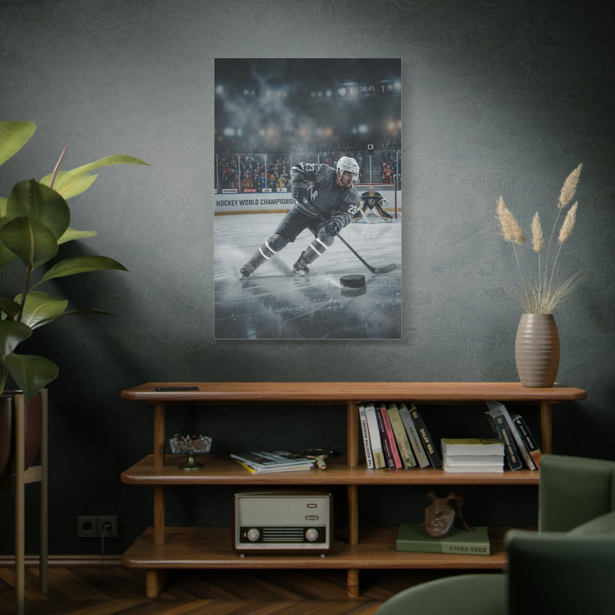 Championship Hockey Action Sports Wall Art & Canvas Print