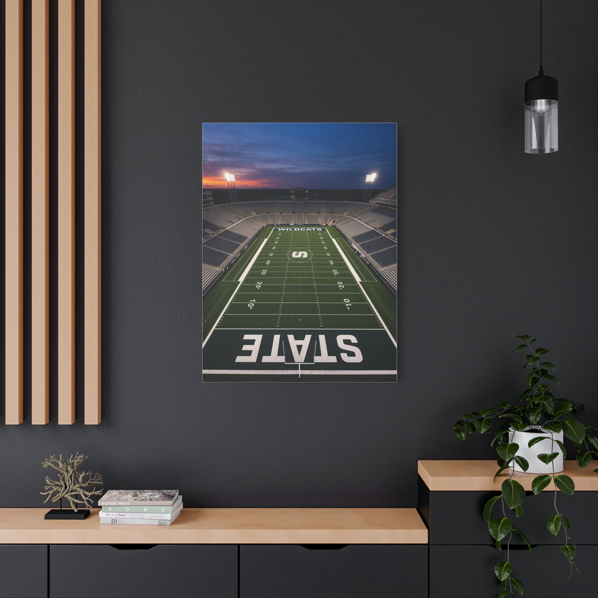 Stadium Under Lights Panorama Sports Wall Art & Canvas Print