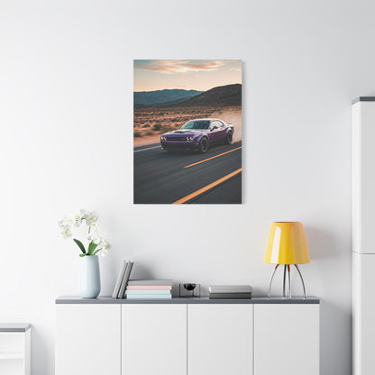 Dodge Challenger Canyon Road Power Run Wall Art & Canvas Prints