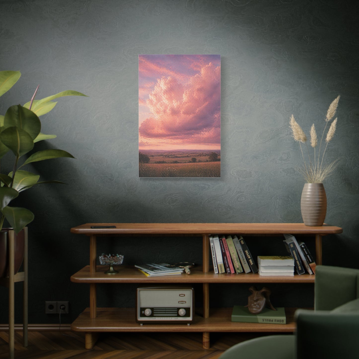 Pink Cloudscape Horizon Landscape Wall Art & Canvas Print
