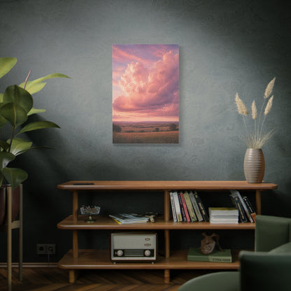 Pink Cloudscape Horizon Landscape Wall Art & Canvas Print