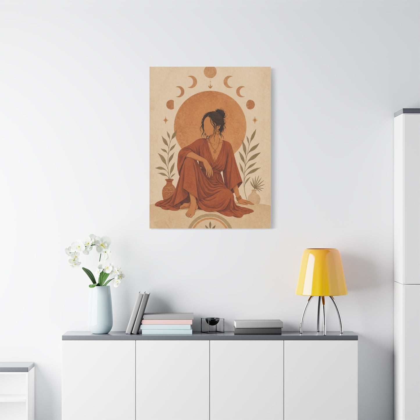 Bohemian Sun Goddess Portrait Wall Art & Canvas Print