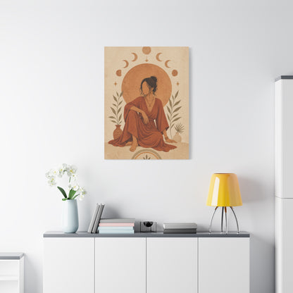 Bohemian Sun Goddess Portrait Wall Art & Canvas Print