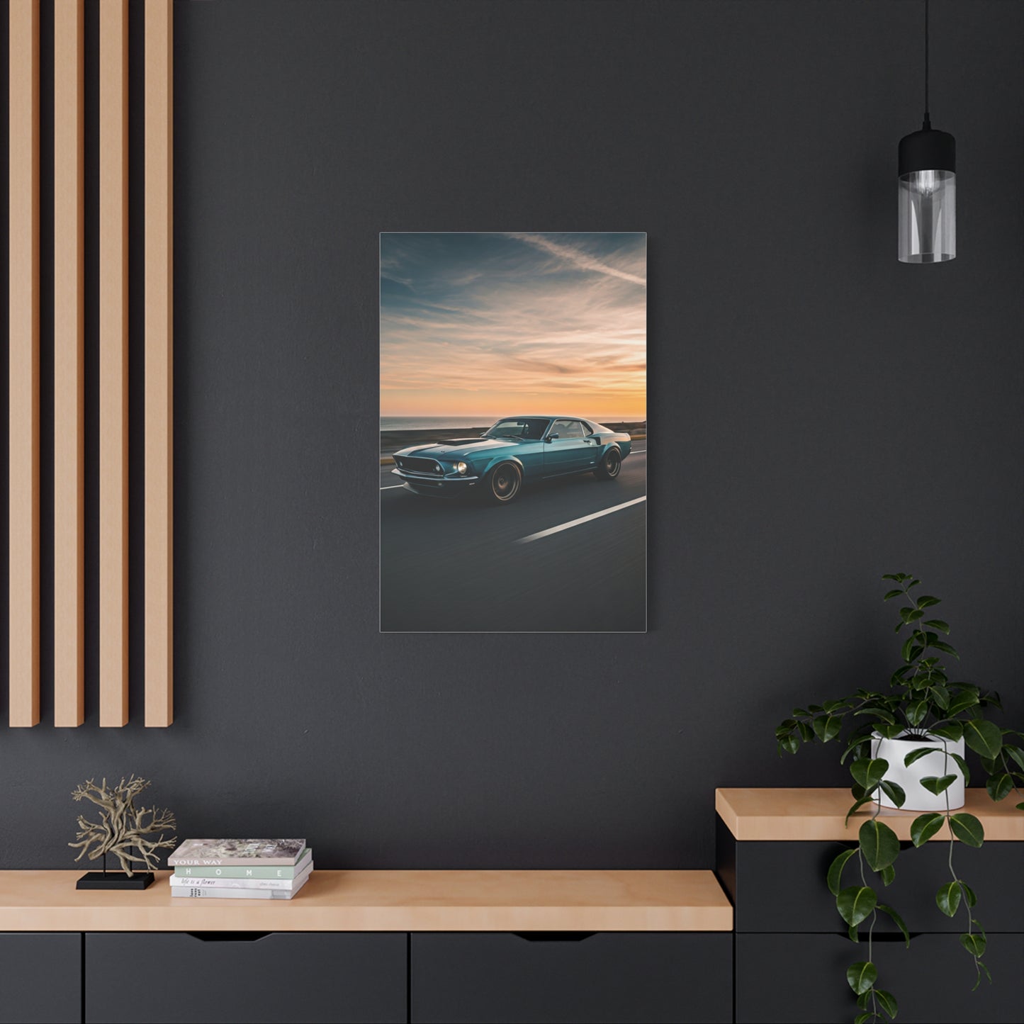 1969 Ford Mustang Fastback Restomod Coastal Run Wall Art & Canvas Prints