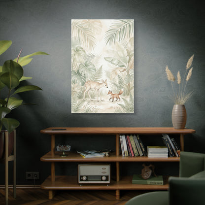 Soft Jungle Nursery Wildlife Tropical Wall Art & Canvas Print
