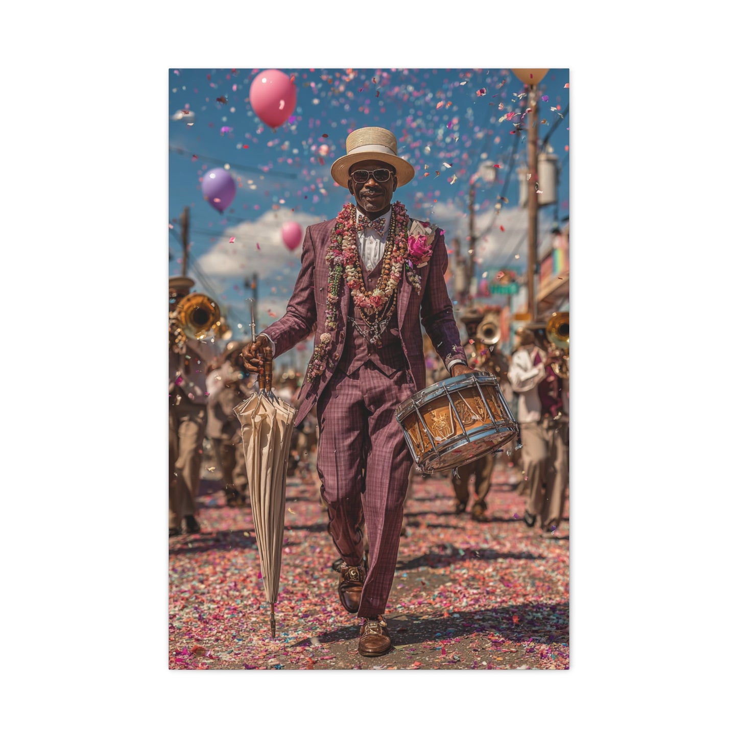 Second Line Parade Celebration Wall Art & Canvas Print