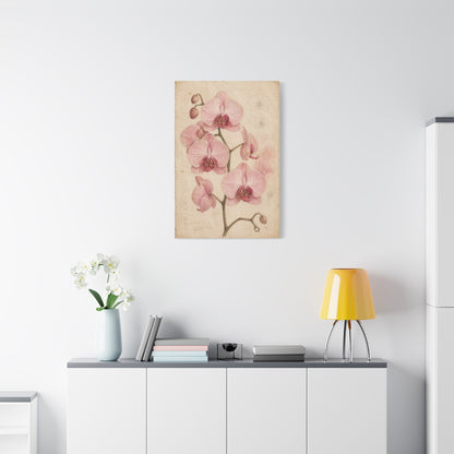 Vintage Orchid Botanical Study Wall Art & Canvas Print