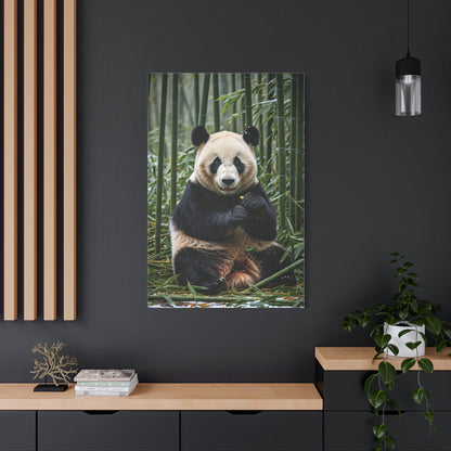 Gentle Panda Among Bamboo Wall Art & Canvas Prints