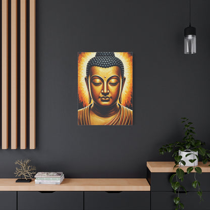 Golden Serenity Buddha Portrait