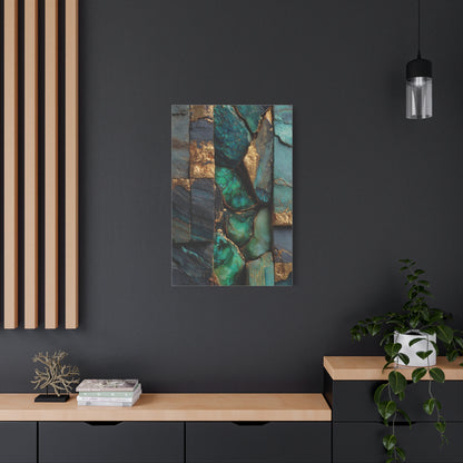 Emerald Stone Abstract Luxe Wall Art & Canvas Print