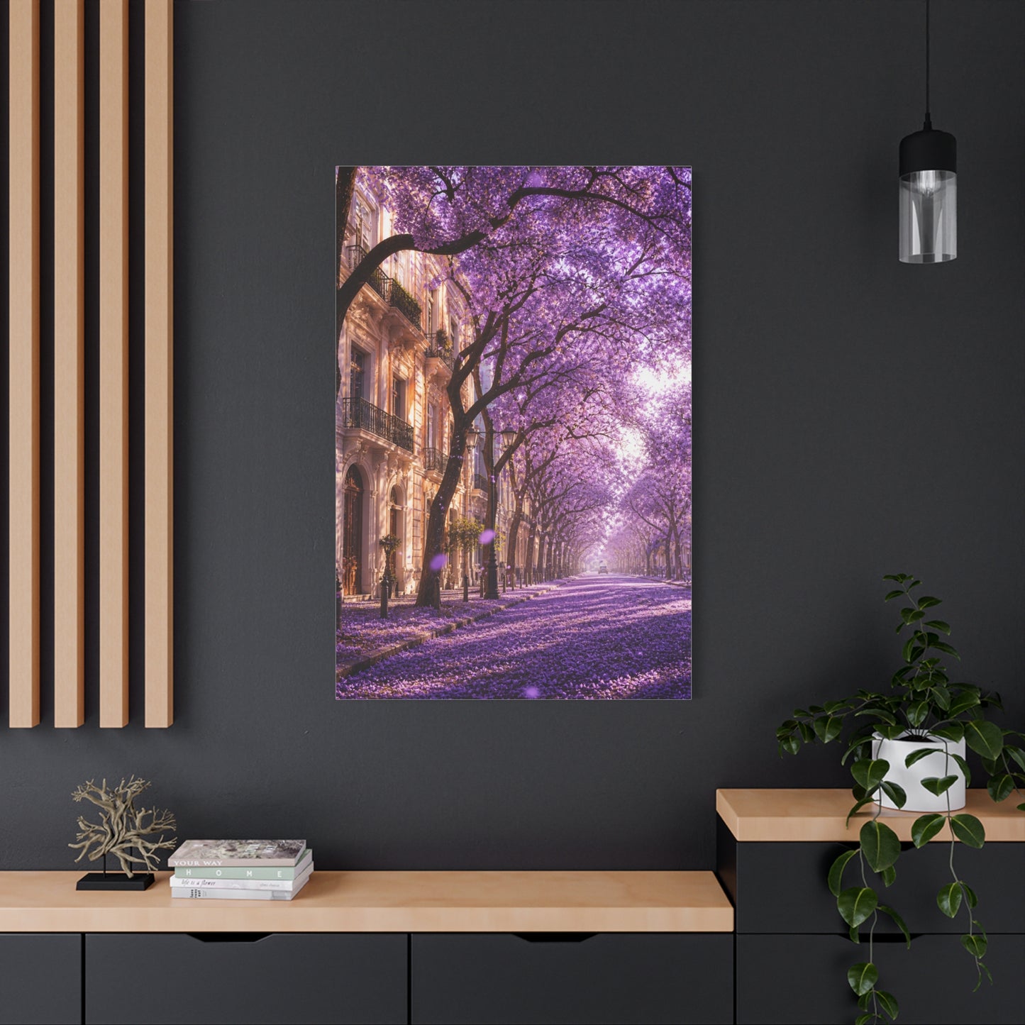 Jacaranda Blossom Boulevard Wall Art & Canvas Print